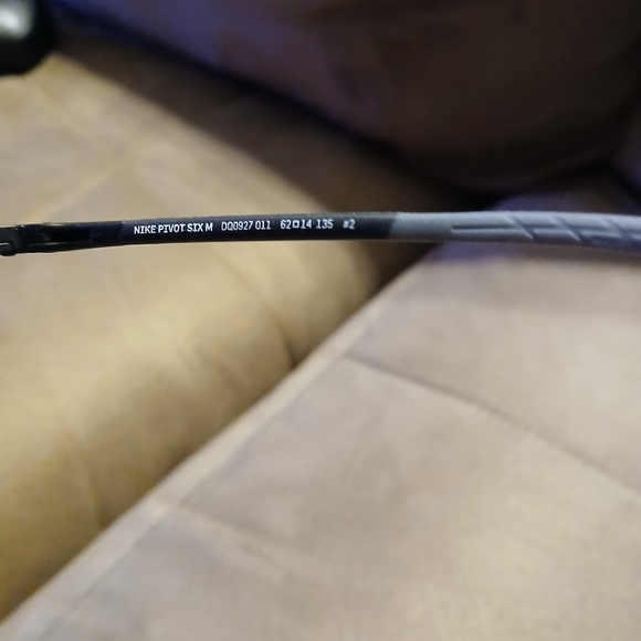 Mens Nike Pivot Six sunglasses black/dark grey with red mirrored lenses 62 - Picture 5 of 5